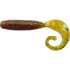 Силикон Reins Fat G-Tail Grub 2" 565 Motor Oil Green Flake