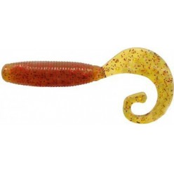 Силикон Reins Fat G-Tail Grub 2" 566 Motor Oil Red Flake